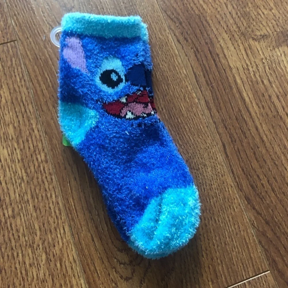 Disney Stitch fuzzy socks